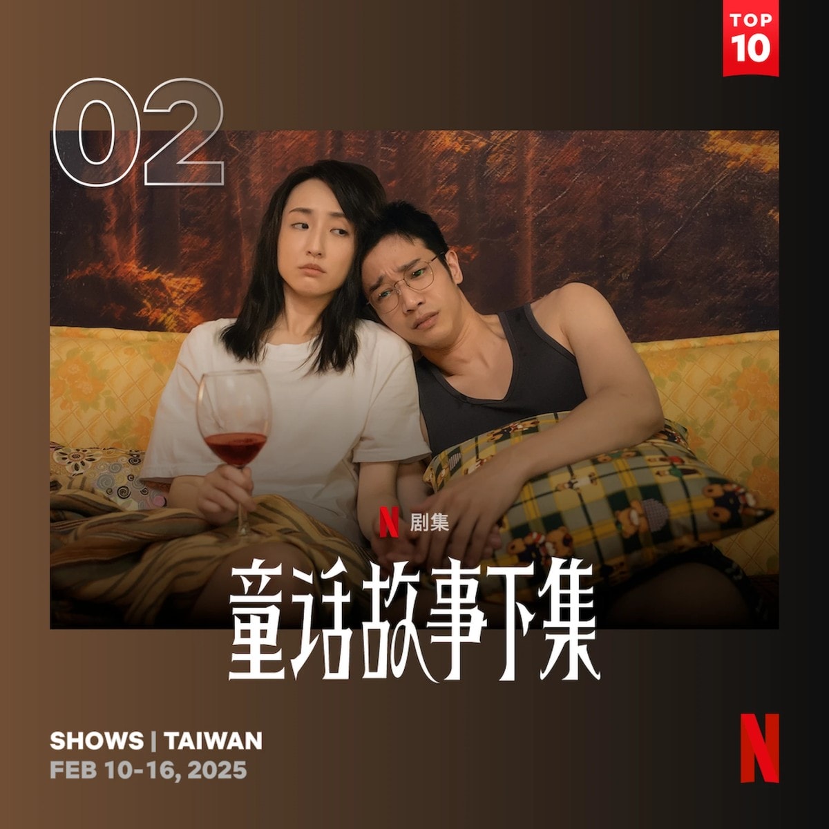 Netflix-《童話故事下集》登上台灣-（2）和香港-（10）的本週影集排行榜前十名-（方形）