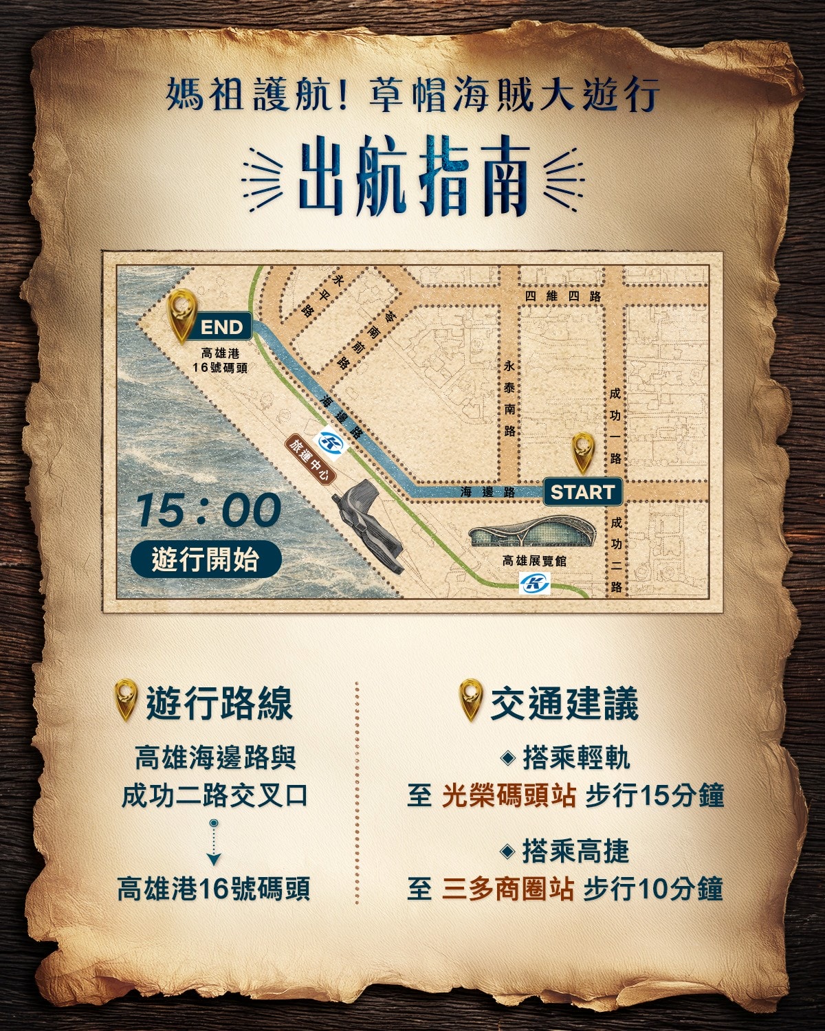 Netflix《航海王》第2季「媽祖護航！草帽海賊大遊行」_出航指南